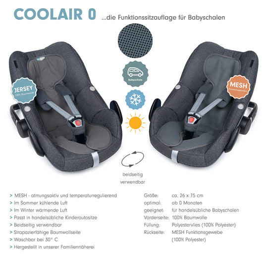 Coolair Sitzauflage Gr. 0 anthrazit - von liebes von priebes