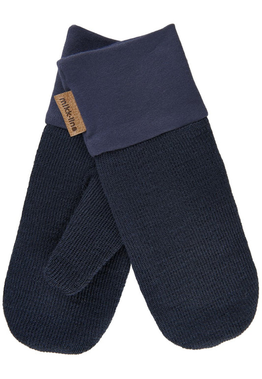Strick Fäustlinge mit Bund navy - von mikk line