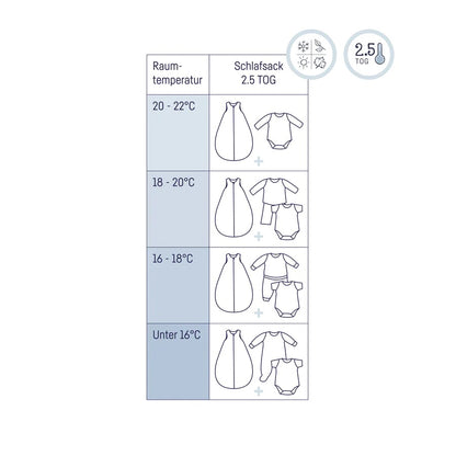 Muslin Babyschlafsack blau - von Julius Zöllner