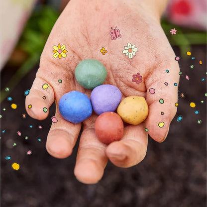 25 Bunte Blumenmurmeln