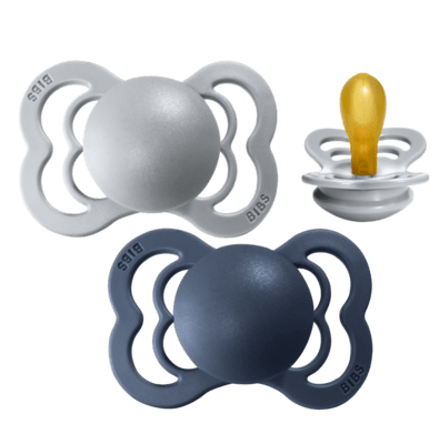 2er Set Supreme Schnuller Cloud/SteelBlue - von BIBS