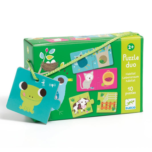 Duo Puzzle Wo wohne ich? - von Djeco