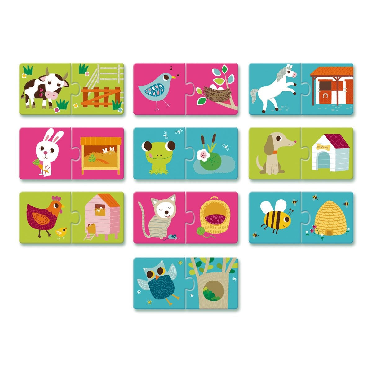 Duo Puzzle Wo wohne ich? - von Djeco