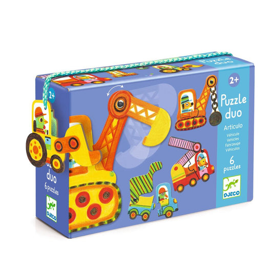 Duo Puzzle Fahrzeuge - von Djeco