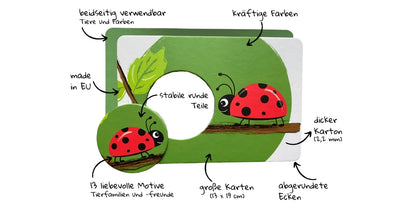 Hanniline Puzzle-Karten Tiere und Farben