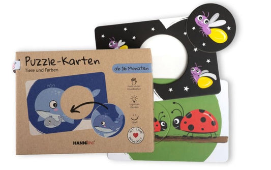 Hanniline Puzzle-Karten Tiere und Farben