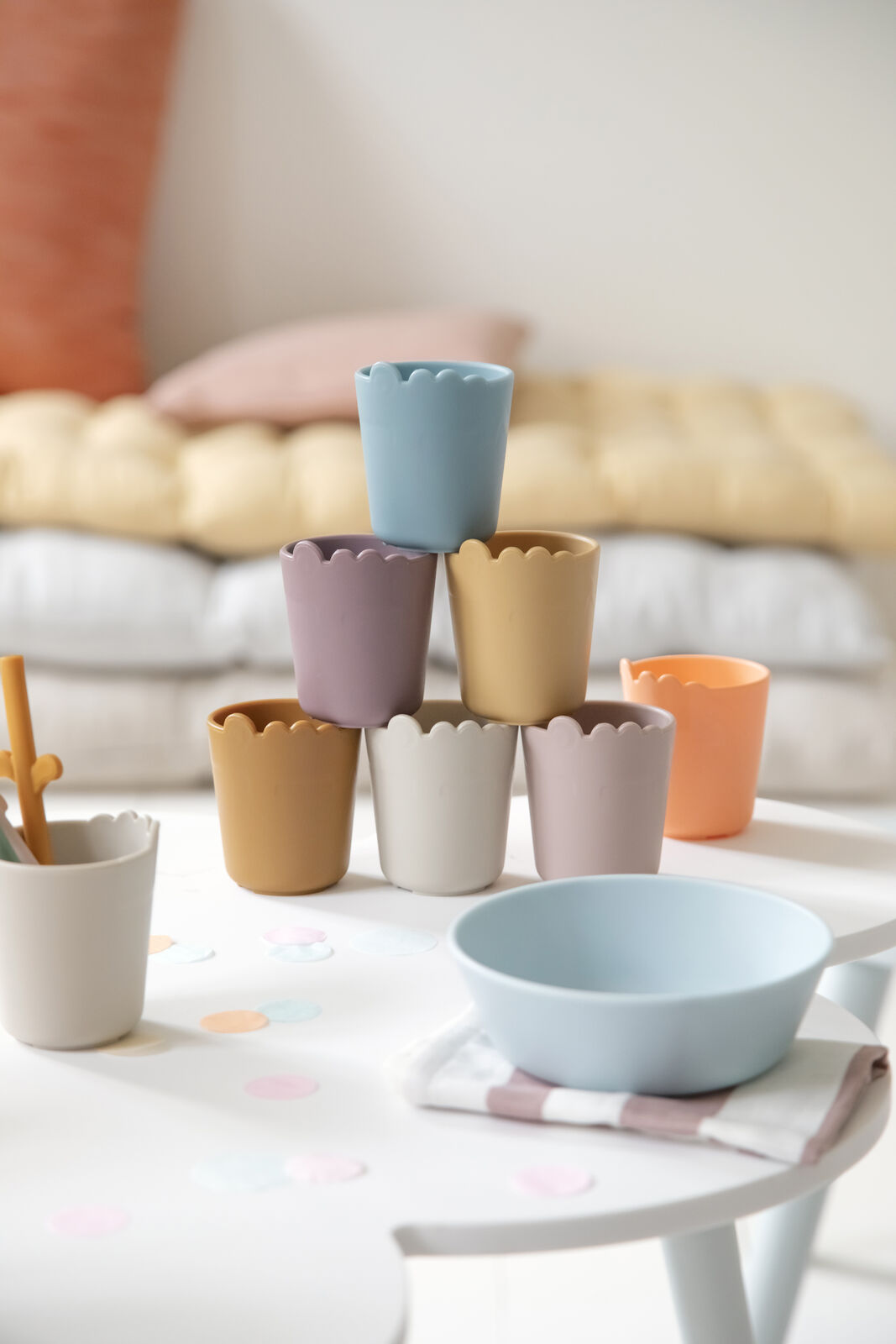 Kiddish Mini Becher Set Korall - von donebydeer