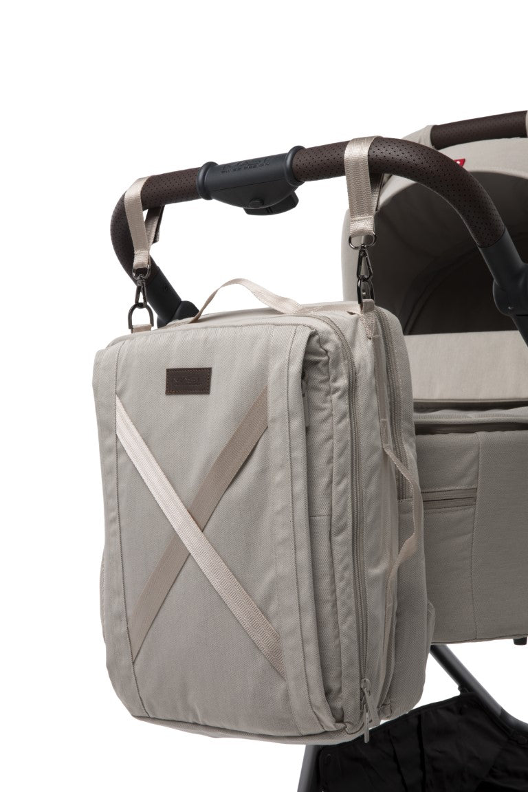 a bag on a stroller