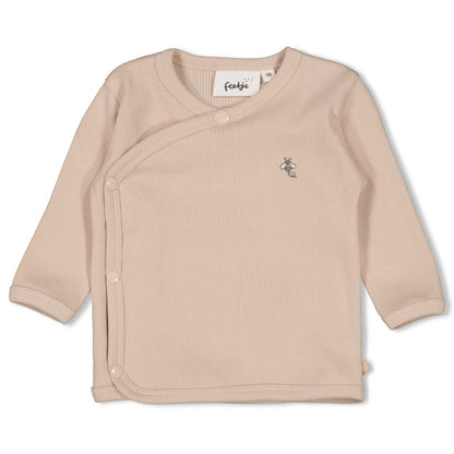 Geripptes Wickelshirt - Honey Bear
