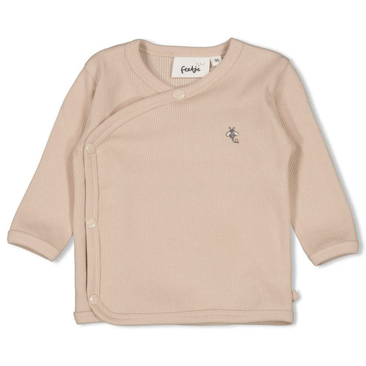 Geripptes Wickelshirt - Honey Bear