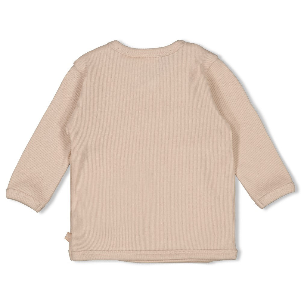 Geripptes Wickelshirt - Honey Bear