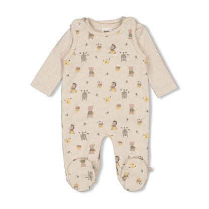2-tlg. Strampler AOP - Honey Bear