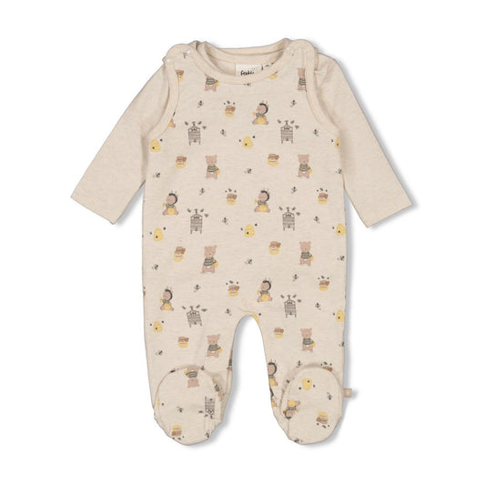 2-tlg. Strampler AOP - Honey Bear