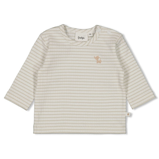 Gerippte Longsleeve Ringel - Elephant