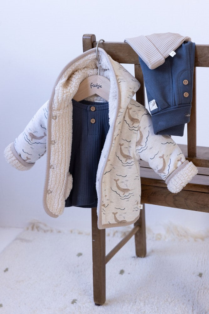 Gerippte Longsleeve - Narwal