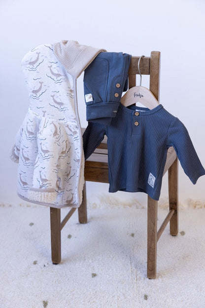 Gerippte Longsleeve - Narwal