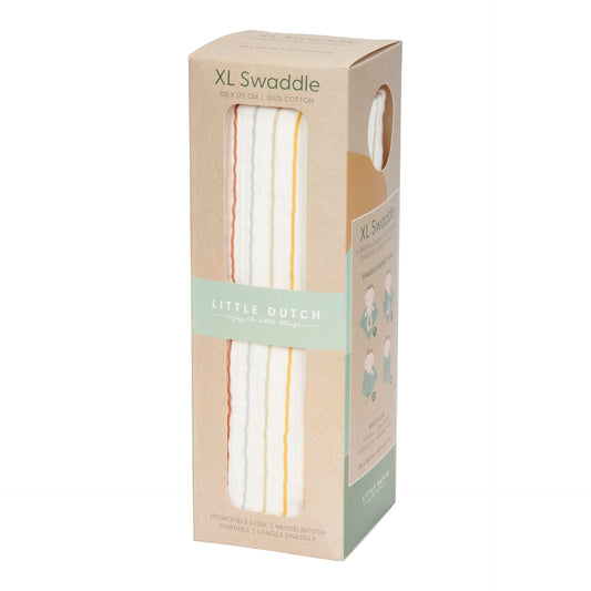 Swaddle/Puck Tuch Vintage Sunny Stripes - von little dutch