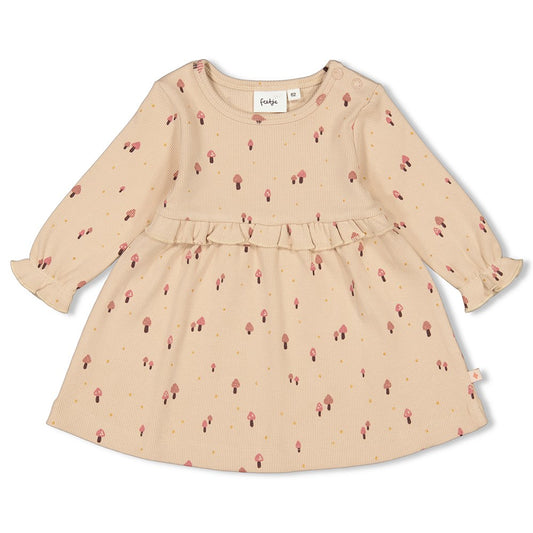 Geripptes Kleid AOP Grow your own way - von feetje