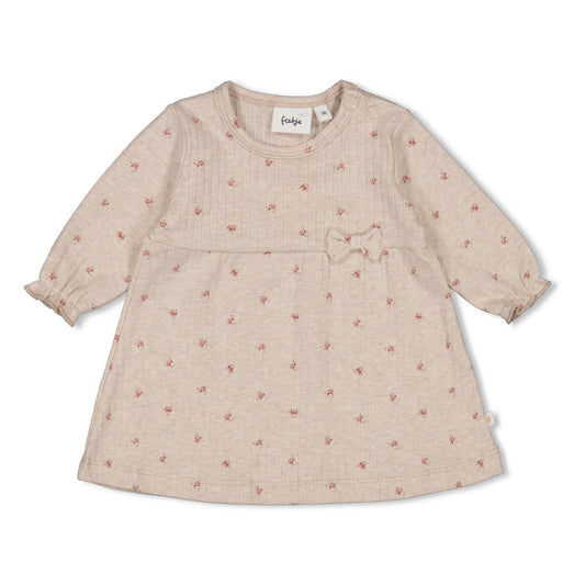 Geripptes Kleid AOP - Morning Sun