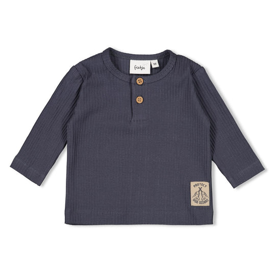 Gerippte Longsleeve - Narwal