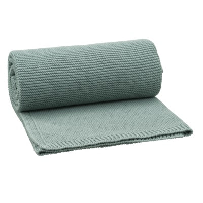 Gestrickte Babydecke Chinoise green - 80x100cm - von FRESK