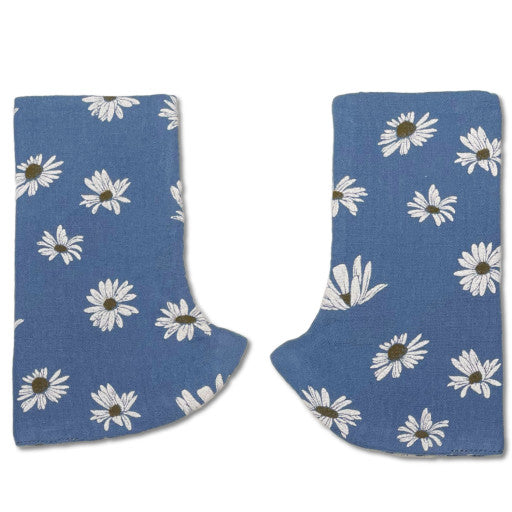 Gurtschoner Musselin Margeriten Blau