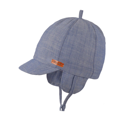 Baby Bindemütze jeans blau - von pure pure bauer