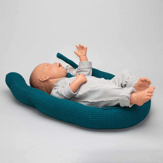 Tinéba Kuschelschnecke Petrol - Waffelpique