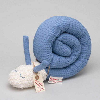 Tinéba Kuschelschnecke - rauchblau Waffelpiqué