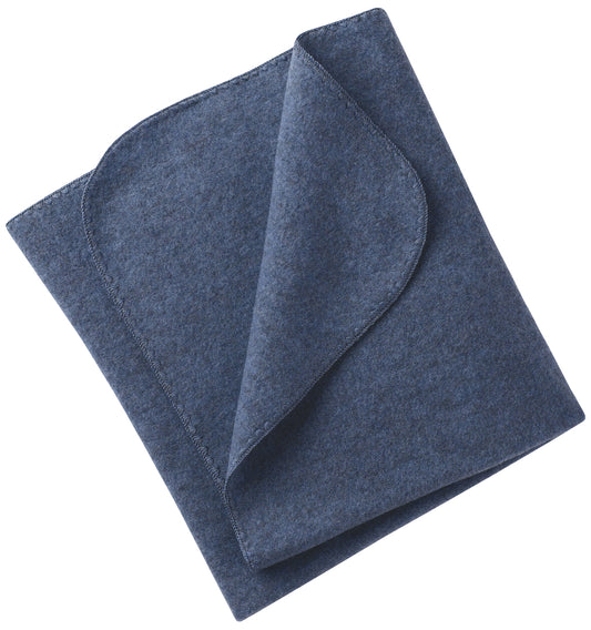 Babydecke blau mélange ÖKO Schurwolle/Fleece - von ENGEL NATUR