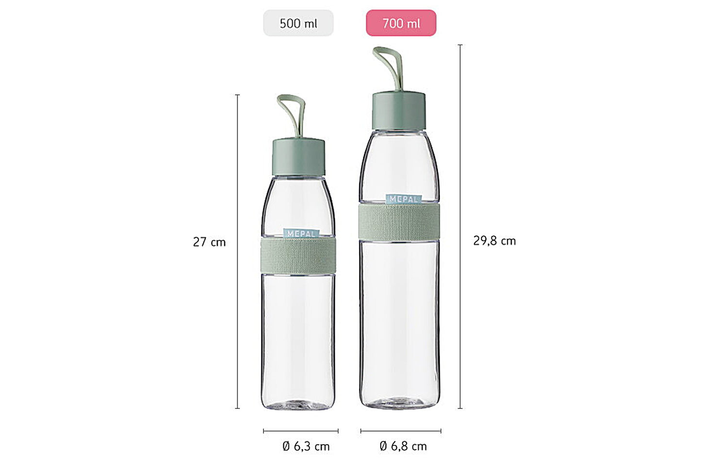 Trinkflasche Ellipse nordic blue - von MEPAL